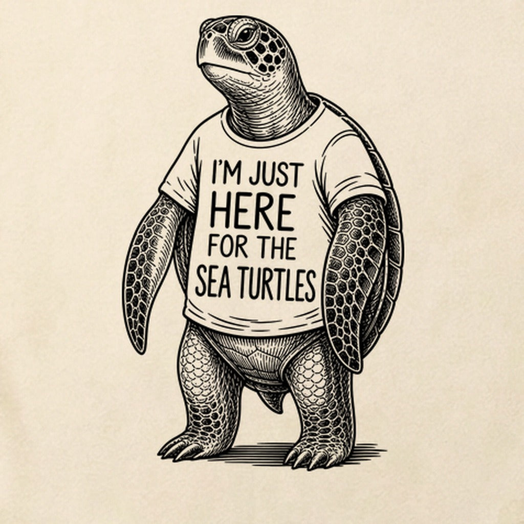 I'm Just Here for the Turtles Cotton T-Shirt