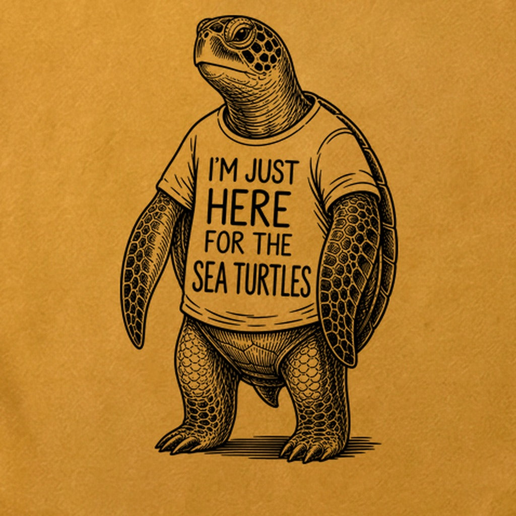 I'm Just Here for the Turtles Cotton T-Shirt