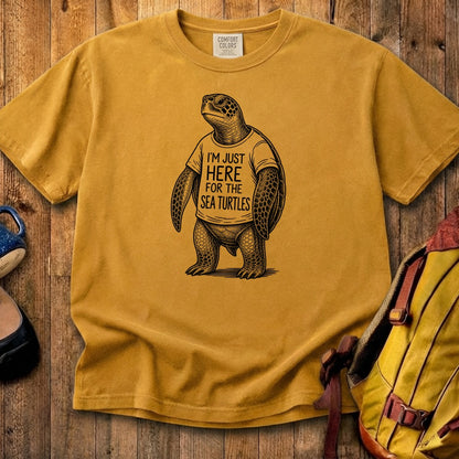 I'm Just Here for the Turtles Cotton T-Shirt