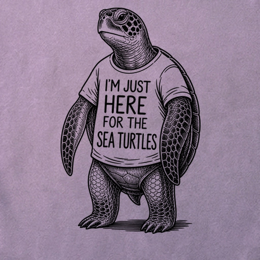 I'm Just Here for the Turtles Cotton T-Shirt