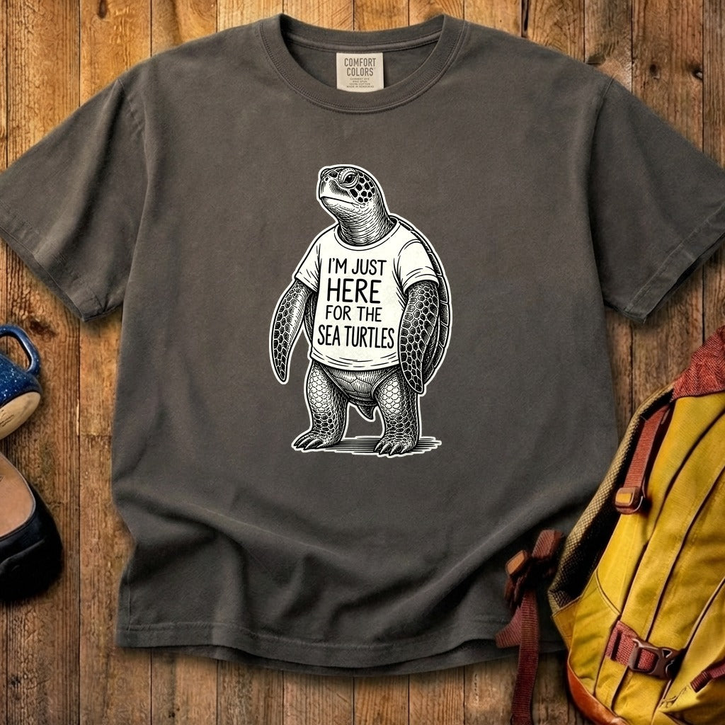 I'm Just Here for the Turtles Cotton T-Shirt