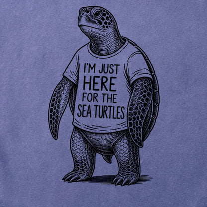 I'm Just Here for the Turtles Cotton T-Shirt