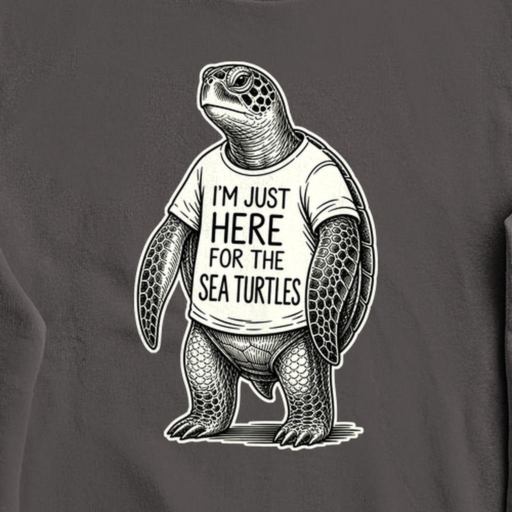 I'm Just Here for the Turtles Crewneck Sweatshirt