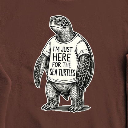 I'm Just Here for the Turtles Crewneck Sweatshirt