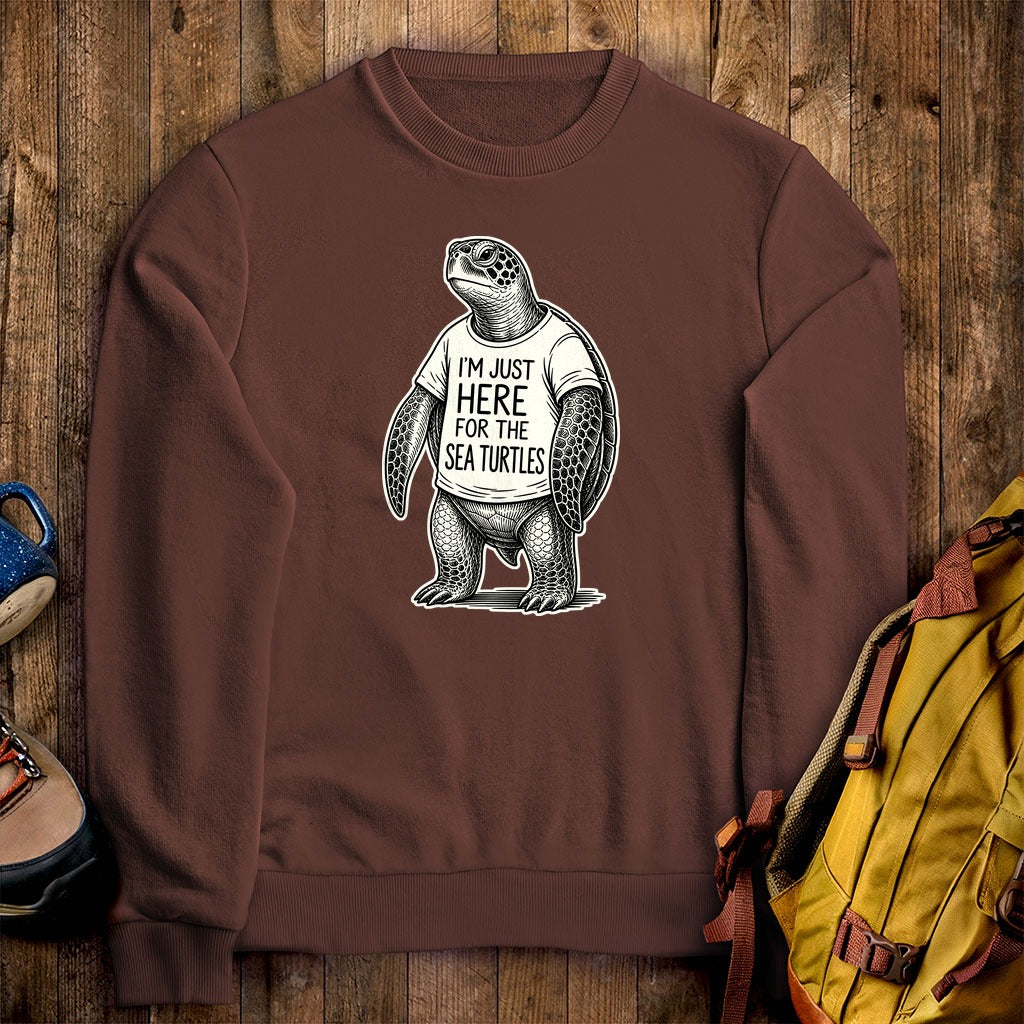I'm Just Here for the Turtles Crewneck Sweatshirt