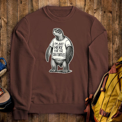 I'm Just Here for the Turtles Crewneck Sweatshirt