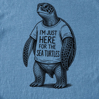 I'm Just Here for the Turtles Kids Cotton T-Shirt