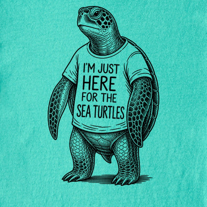 I'm Just Here for the Turtles Kids Cotton T-Shirt