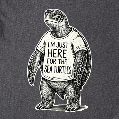 I'm Just Here for the Turtles Kids Cotton T-Shirt