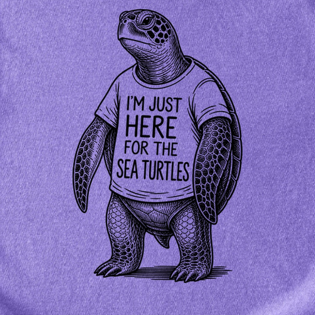 I'm Just Here for the Turtles Kids Cotton T-Shirt