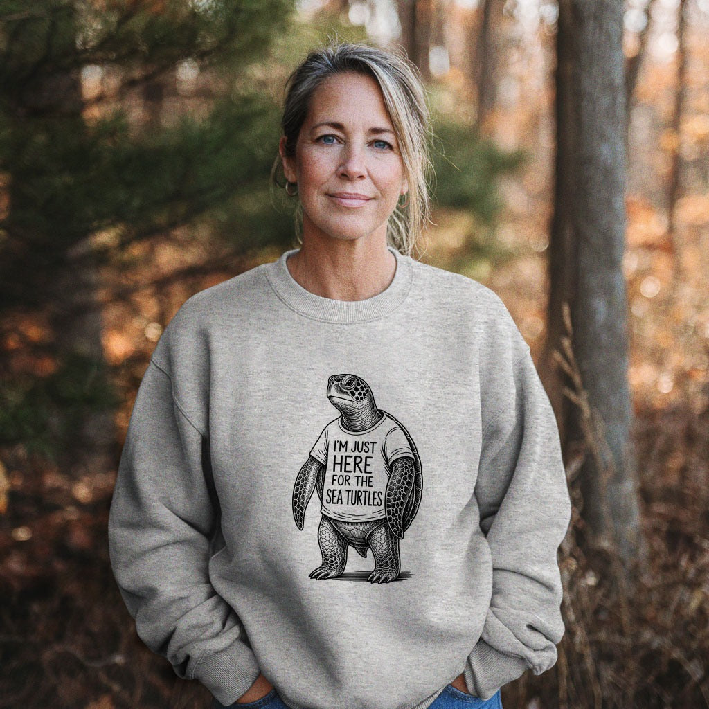I'm Just Here for the Turtles Crewneck Sweatshirt
