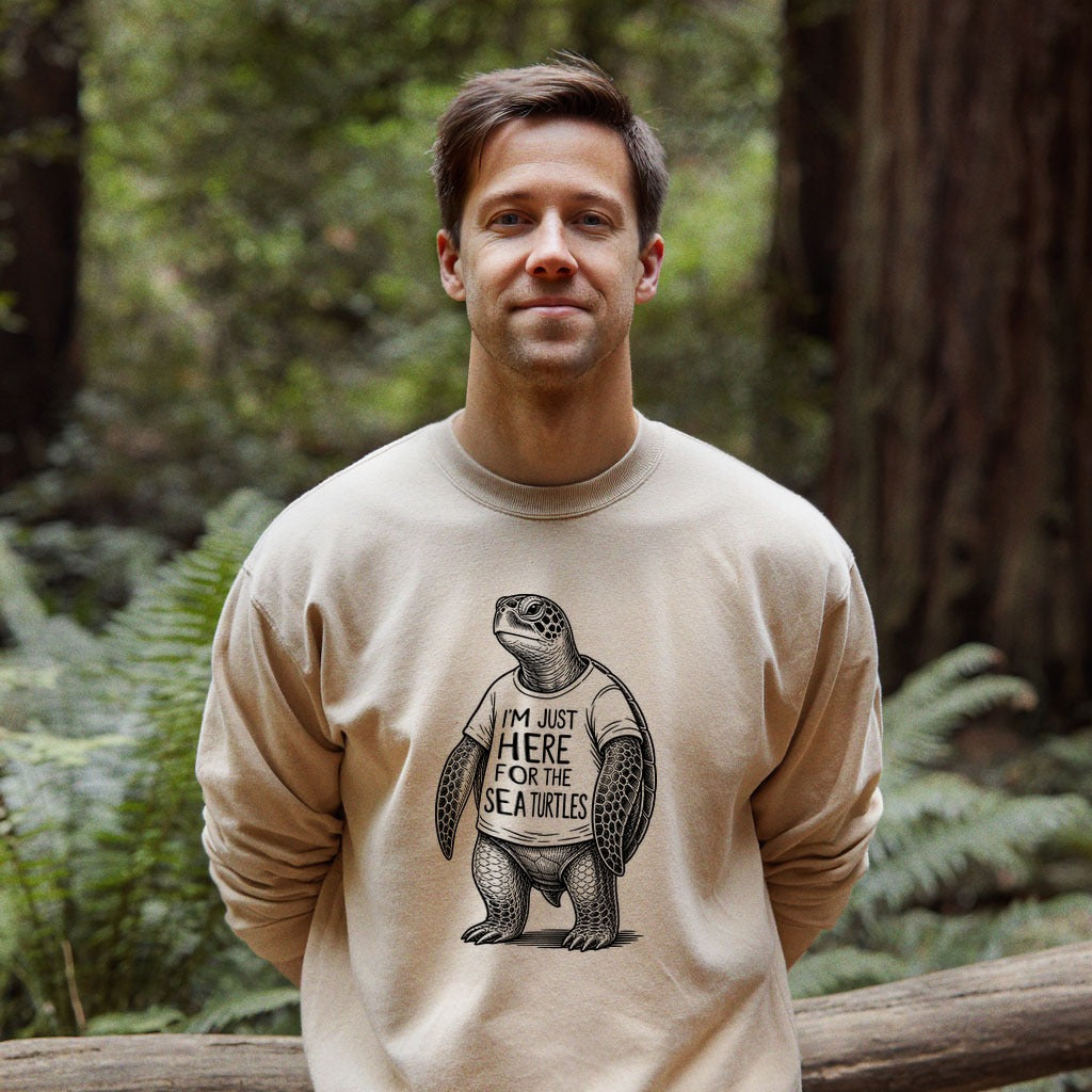 I'm Just Here for the Turtles Crewneck Sweatshirt