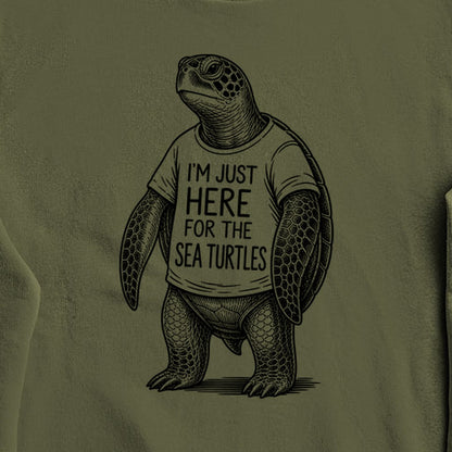 I'm Just Here for the Turtles Crewneck Sweatshirt