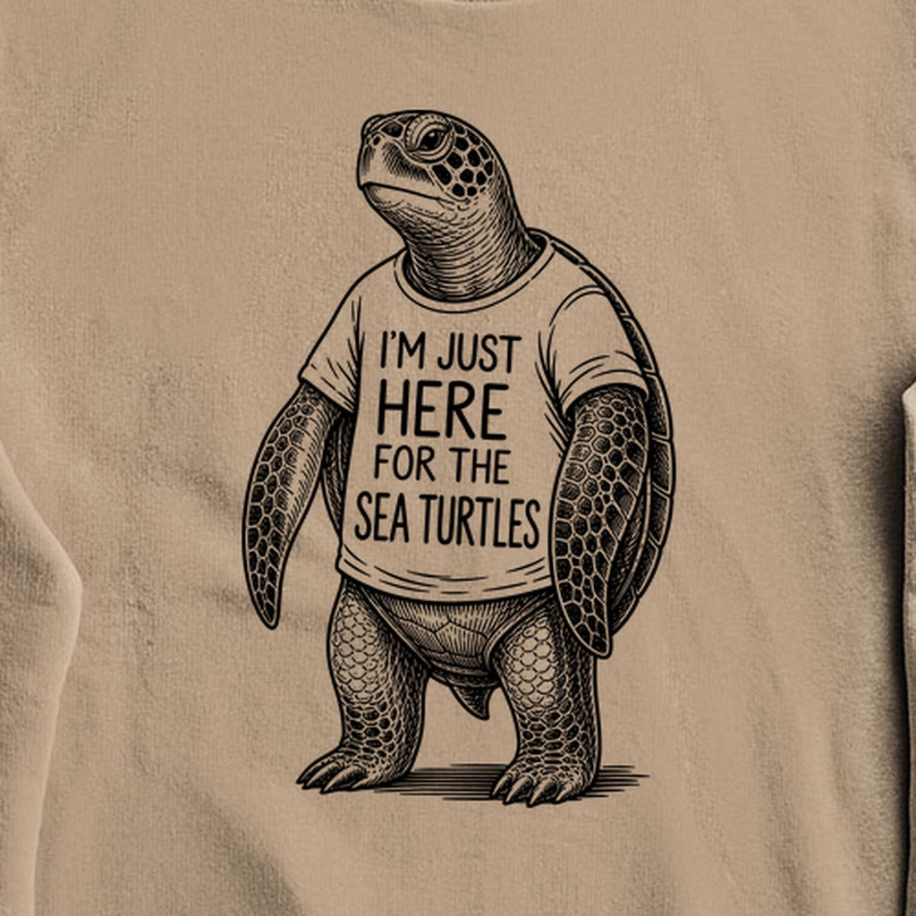 I'm Just Here for the Turtles Crewneck Sweatshirt