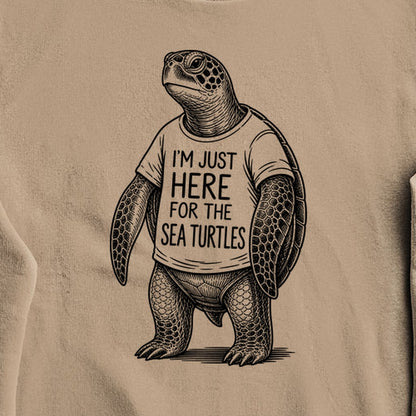 I'm Just Here for the Turtles Crewneck Sweatshirt