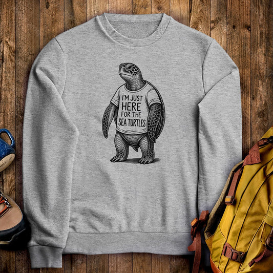 I'm Just Here for the Turtles Crewneck Sweatshirt