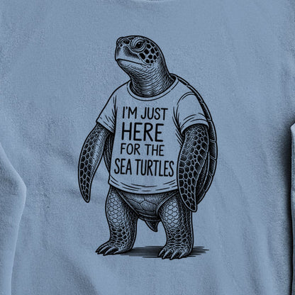 I'm Just Here for the Turtles Crewneck Sweatshirt