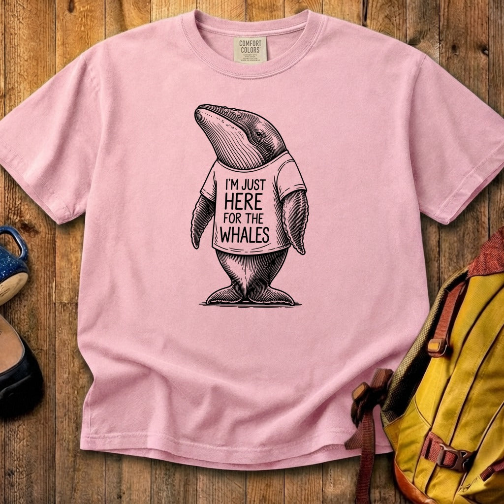 I'm Just Here for the Whales Cotton T-Shirt