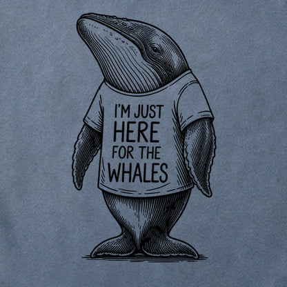 I'm Just Here for the Whales Cotton T-Shirt