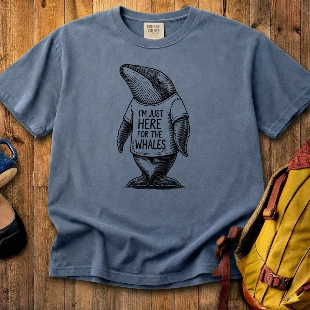 I'm Just Here for the Whales Cotton T-Shirt