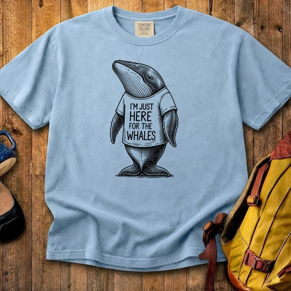 I'm Just Here for the Whales Cotton T-Shirt