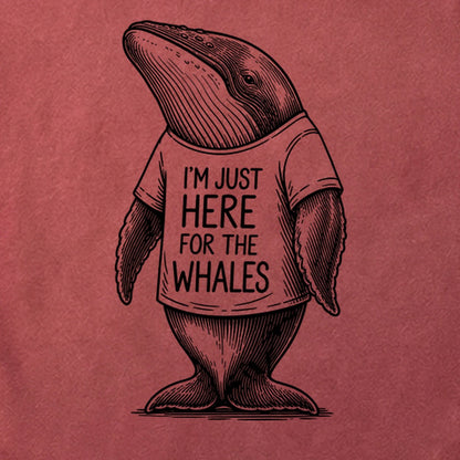 I'm Just Here for the Whales Cotton T-Shirt