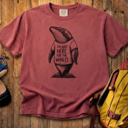 I'm Just Here for the Whales Cotton T-Shirt
