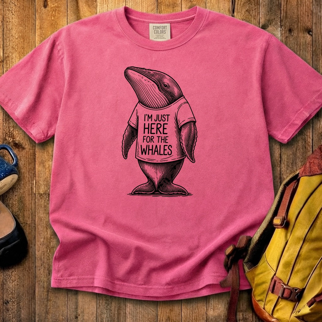 I'm Just Here for the Whales Cotton T-Shirt