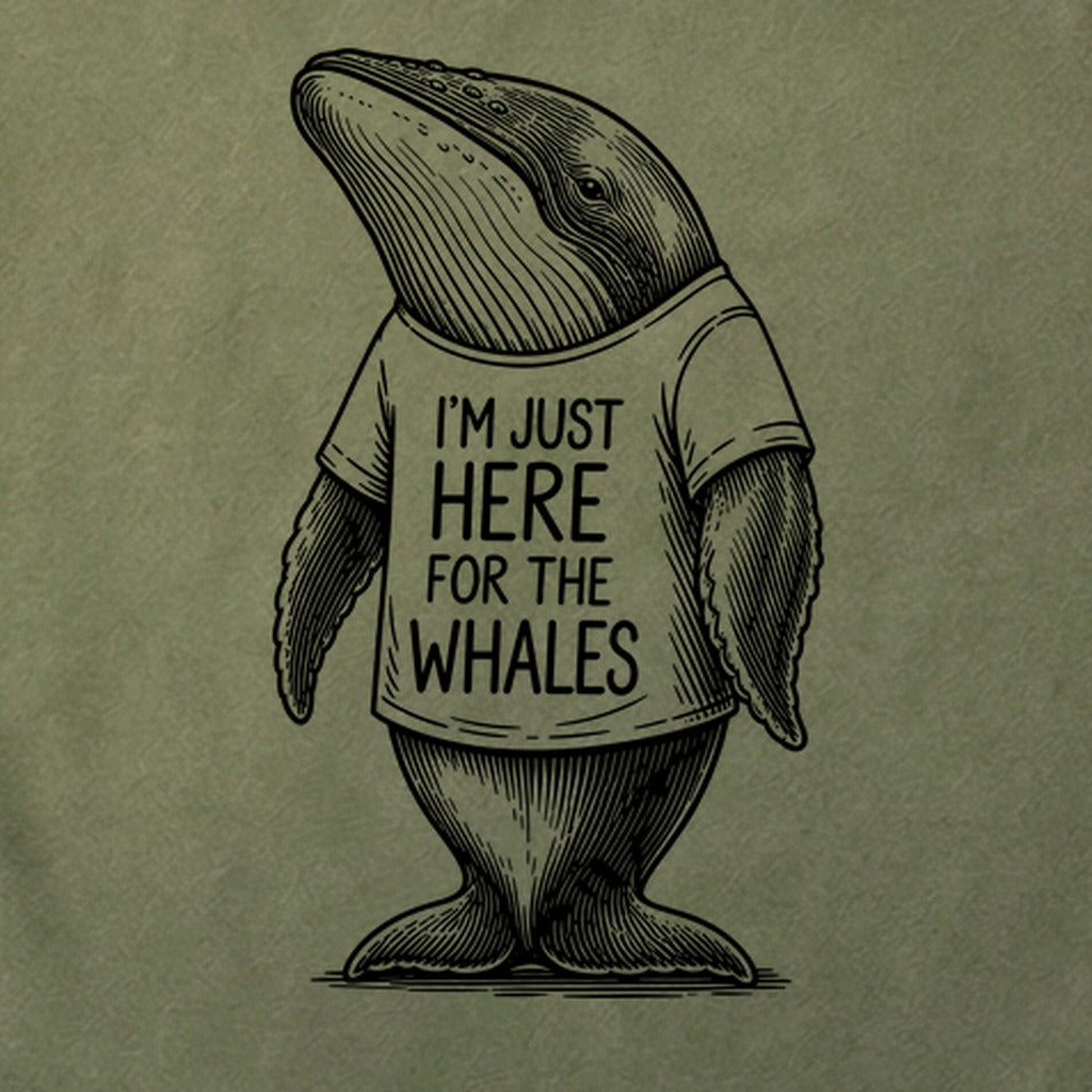 I'm Just Here for the Whales Cotton T-Shirt