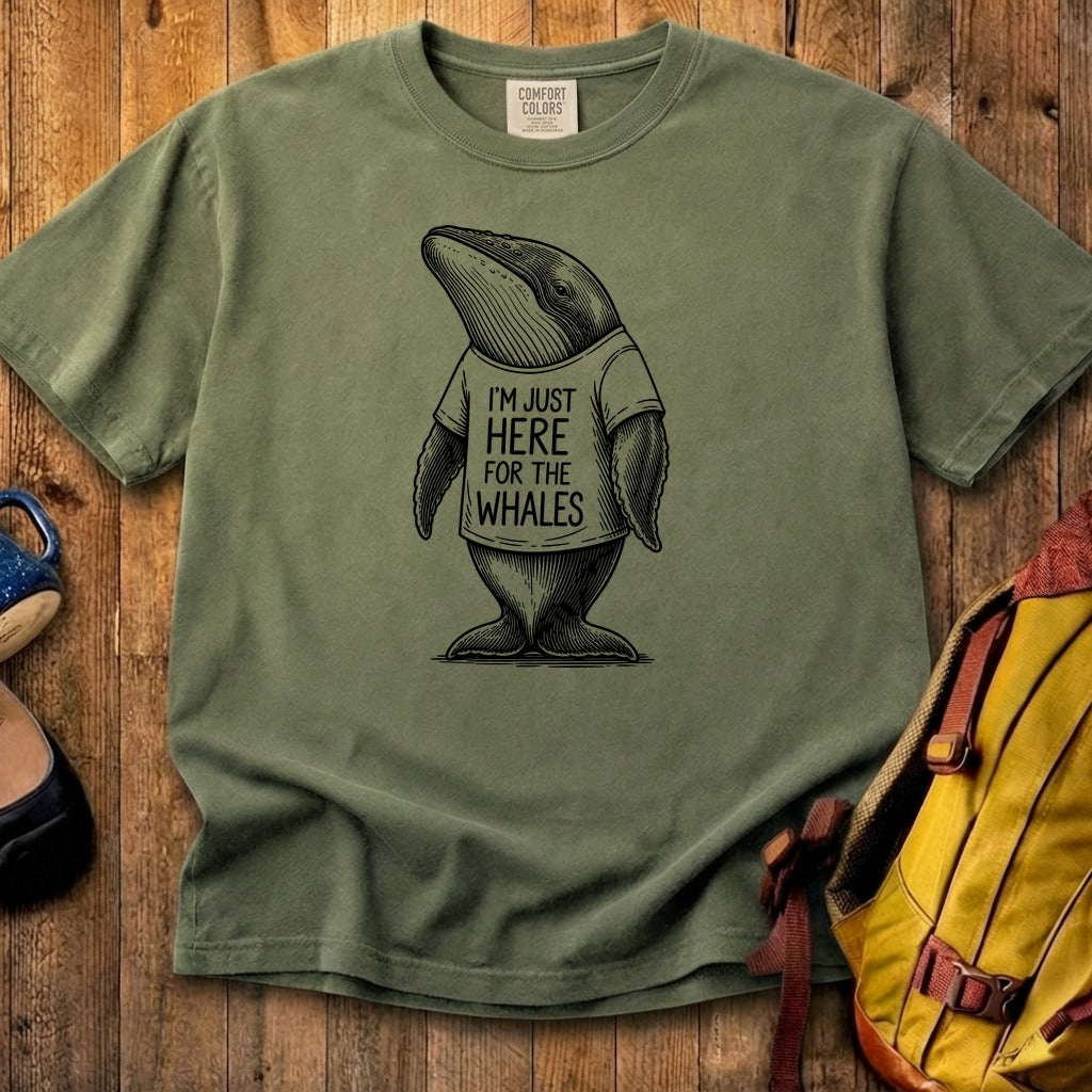 I'm Just Here for the Whales Cotton T-Shirt