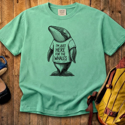 I'm Just Here for the Whales Cotton T-Shirt