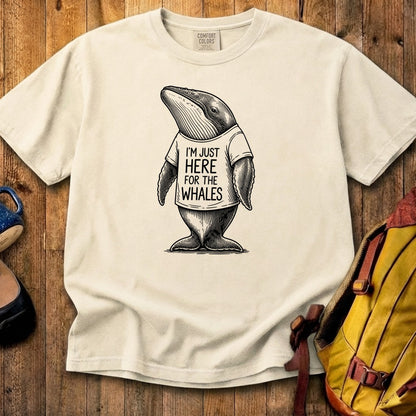 I'm Just Here for the Whales Cotton T-Shirt