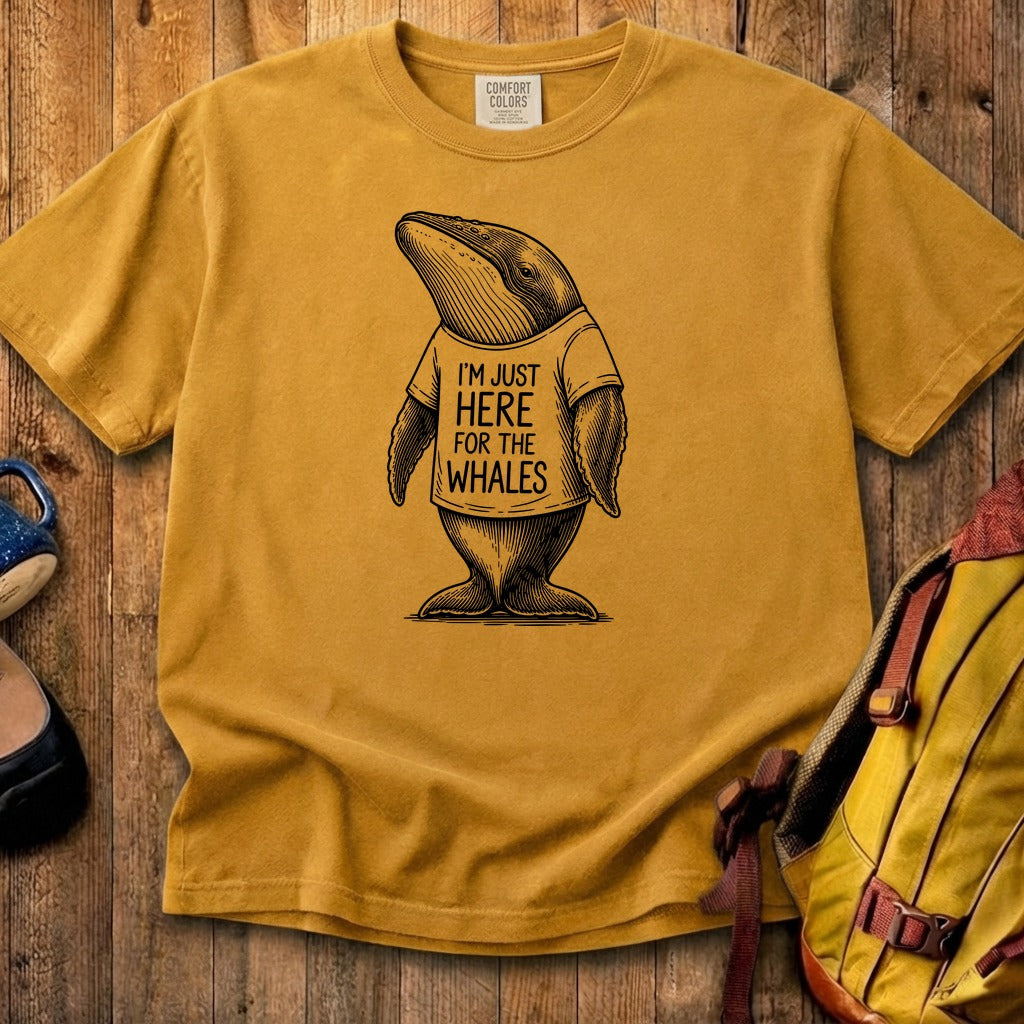I'm Just Here for the Whales Cotton T-Shirt