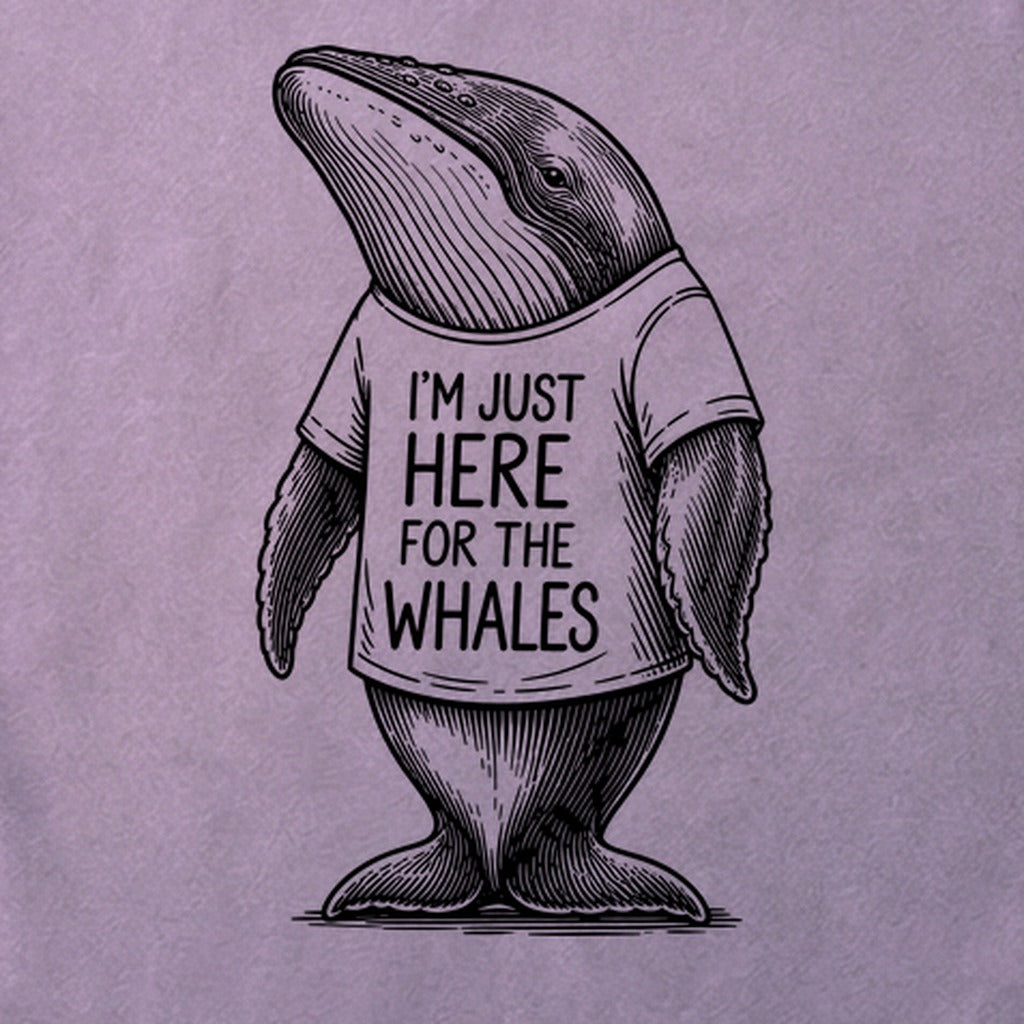 I'm Just Here for the Whales Cotton T-Shirt
