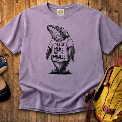 I'm Just Here for the Whales Cotton T-Shirt