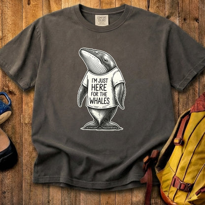 I'm Just Here for the Whales Cotton T-Shirt