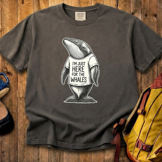 I'm Just Here for the Whales Cotton T-Shirt