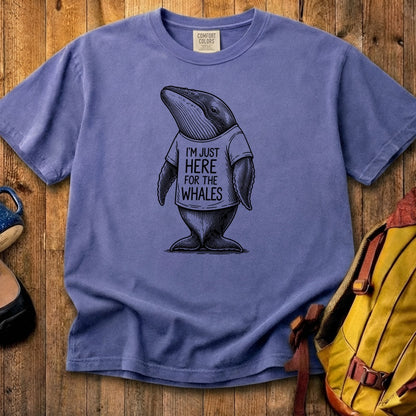 I'm Just Here for the Whales Cotton T-Shirt