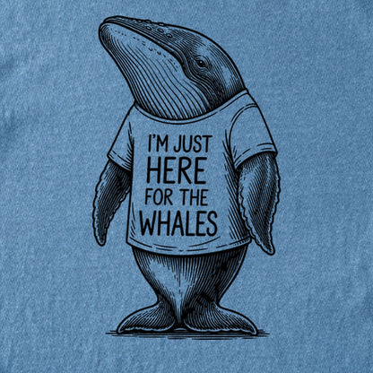 I'm Just Here for the Whales Kids Cotton T-Shirt