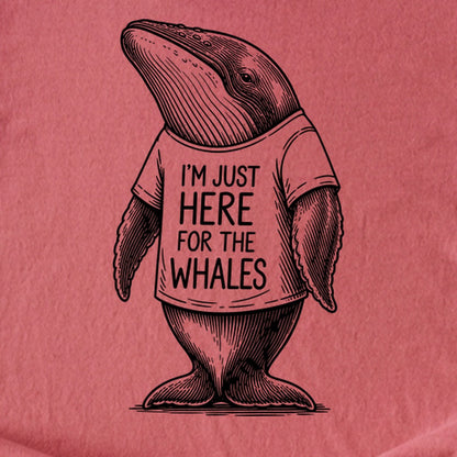 I'm Just Here for the Whales Kids Cotton T-Shirt