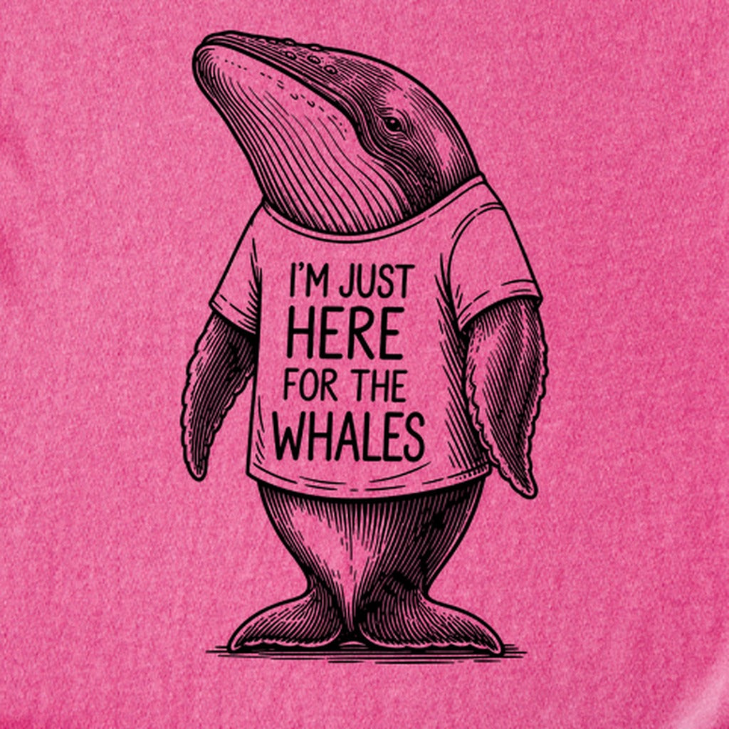 I'm Just Here for the Whales Kids Cotton T-Shirt