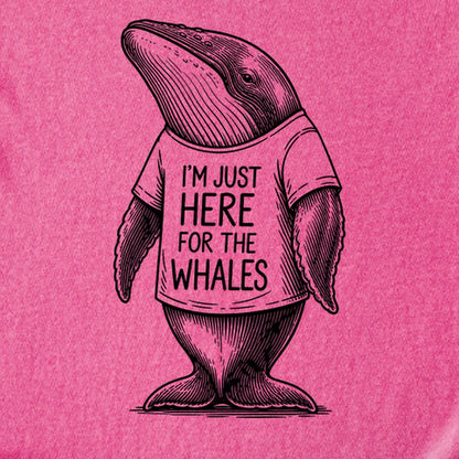 I'm Just Here for the Whales Kids Cotton T-Shirt