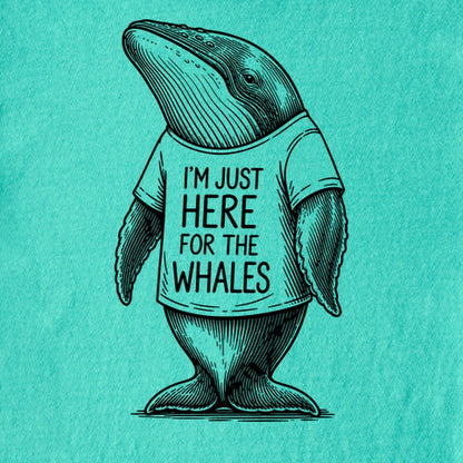 I'm Just Here for the Whales Kids Cotton T-Shirt