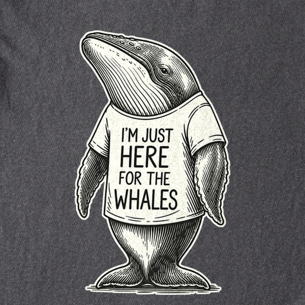 I'm Just Here for the Whales Kids Cotton T-Shirt