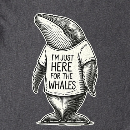 I'm Just Here for the Whales Kids Cotton T-Shirt