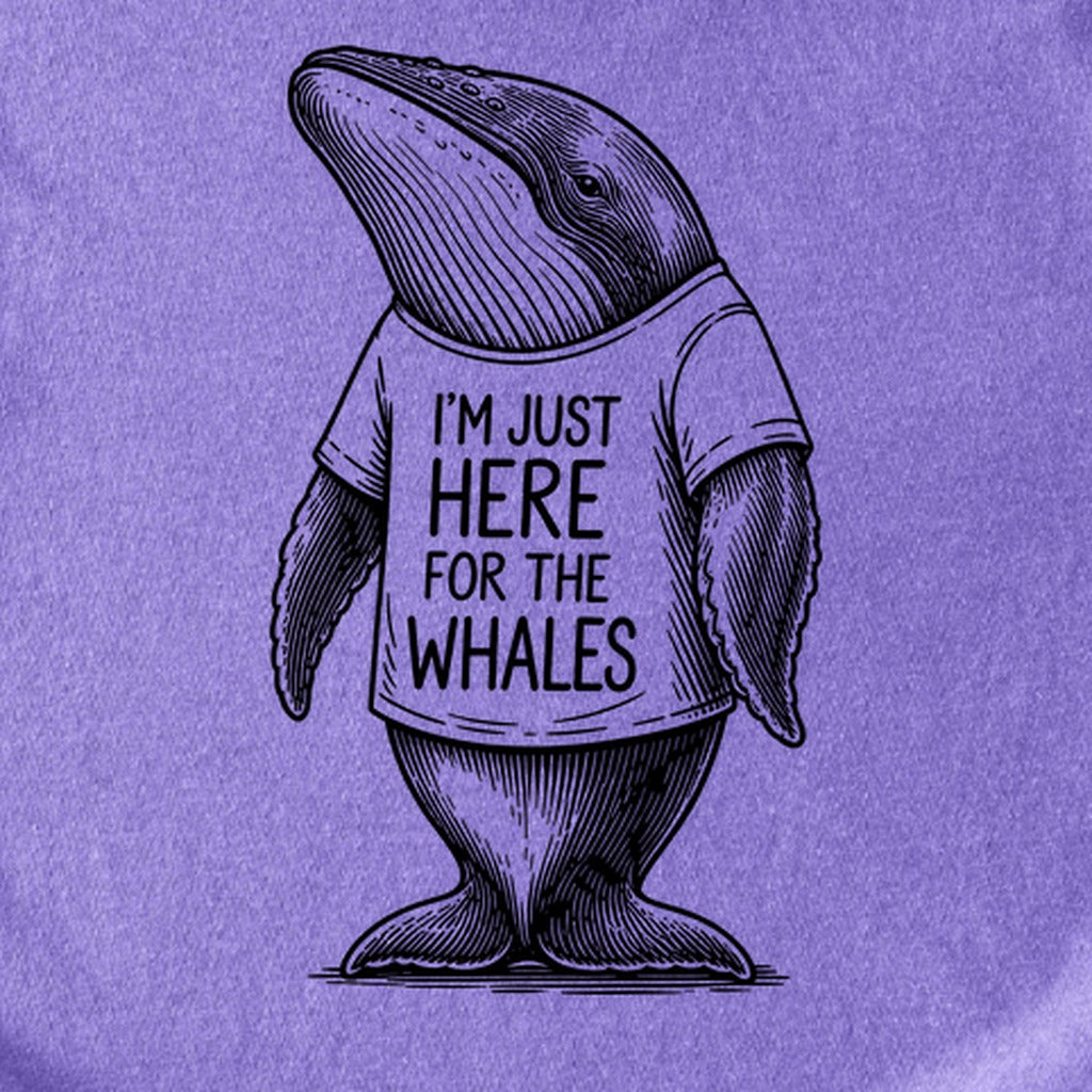 I'm Just Here for the Whales Kids Cotton T-Shirt