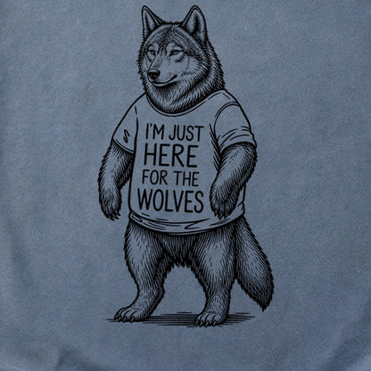 I'm Just Here for the Wolves Cotton T-Shirt
