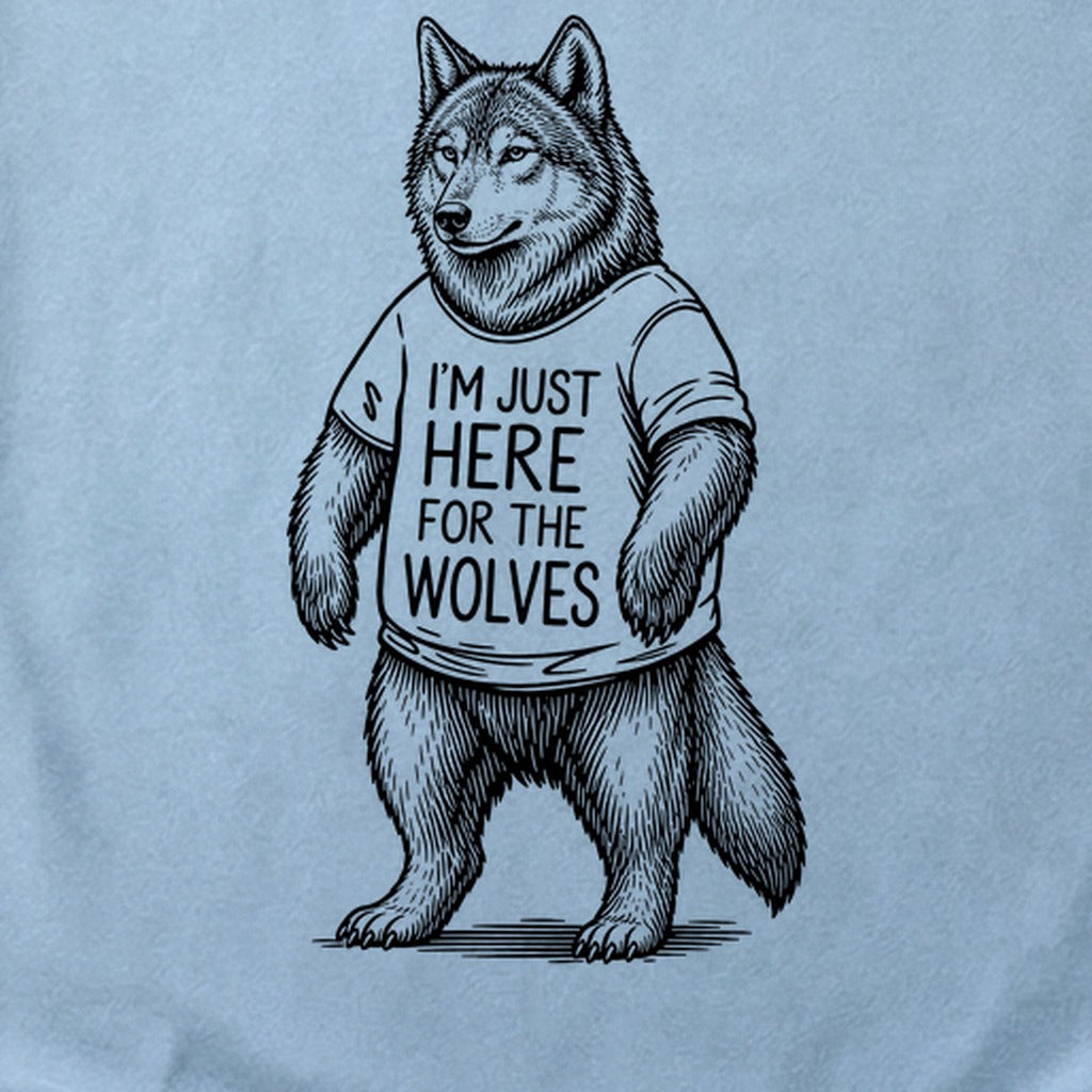 I'm Just Here for the Wolves Cotton T-Shirt