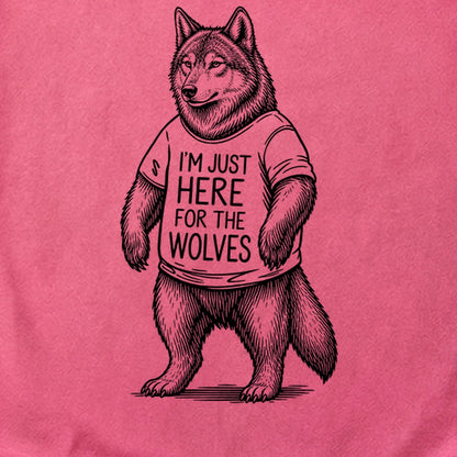 I'm Just Here for the Wolves Cotton T-Shirt