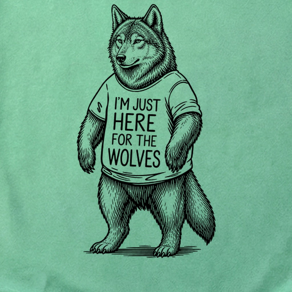 I'm Just Here for the Wolves Cotton T-Shirt